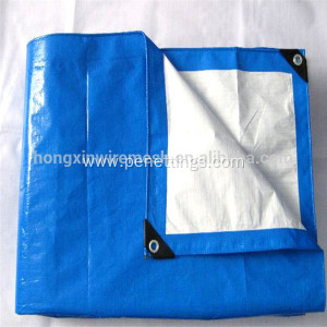 Blue White Waterproof PP PE tarpaulin